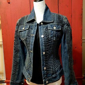 Christian Lacroix Jean Jacket, Juniors large, Blue